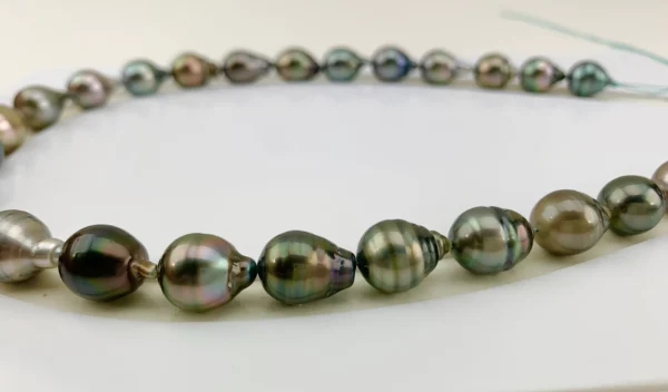 Tahitian Pearl necklace, Multi Color! 11-12.6 mm, Baroque/Circle Tahitian Cultured Pearl necklace, Lot222345-1114-082922-4 - Image 7