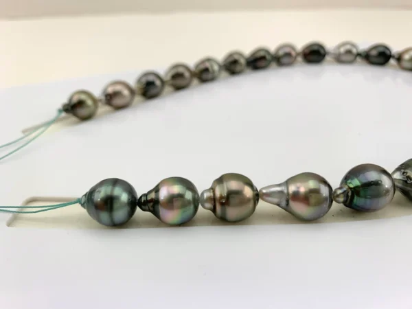 Tahitian Pearl necklace, Multi Color! 11-12.6 mm, Baroque/Circle Tahitian Cultured Pearl necklace, Lot222345-1114-082922-4 - Image 9